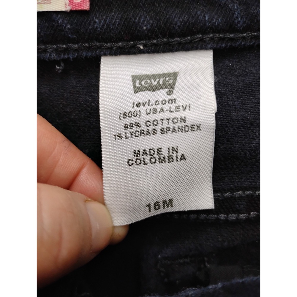 Levis Womans 515 Boot Cut Dark Blue Jeans Size 16 M - Picture 4 of 11